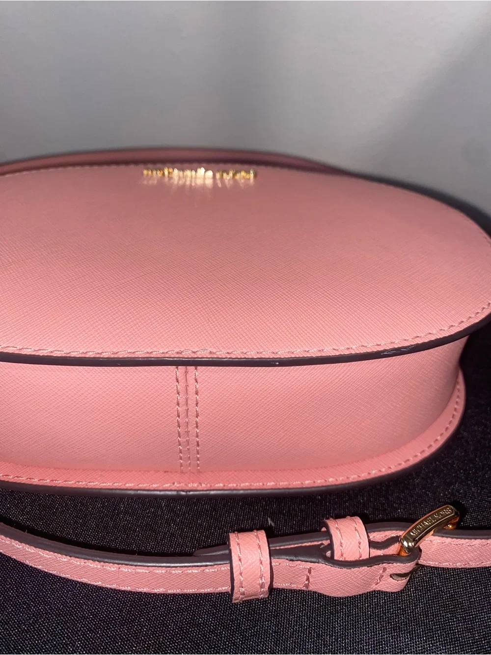 Michael Kors Pink Saffiano Crossbody Oval Bag